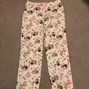Kitschy Retro Vintage Pants- Dessert print